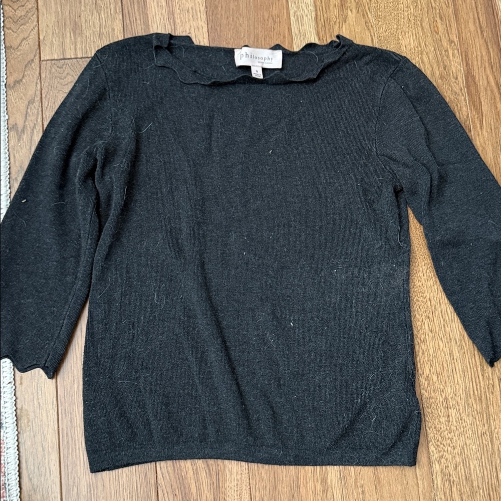 Philosophy Charcoal Knit Top